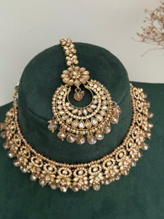 Pearl Polki Necklace Set