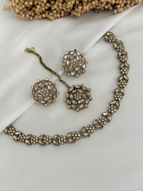 Pearl Polki Necklace Set
