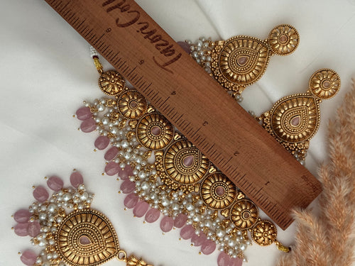 Bhavi Gold Imitation Choker Set