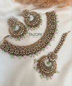 Pearl Polki Necklace Set