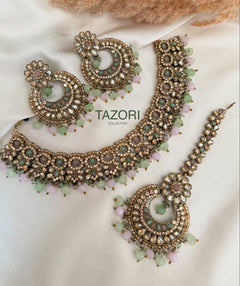 Pearl Polki Necklace Set