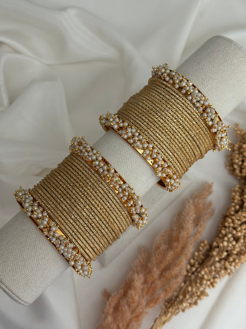 Pearl Gold bangles set