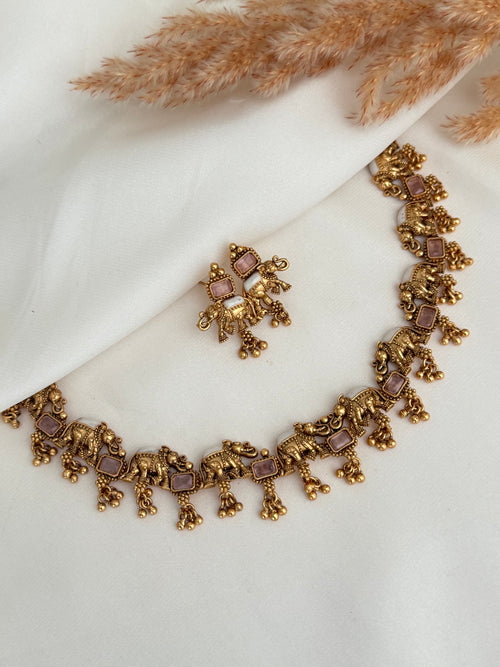 Elephant Antique Necklace Set