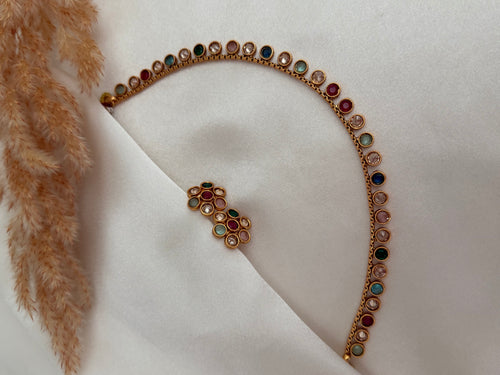 Silver/ Multicolour necklace Set