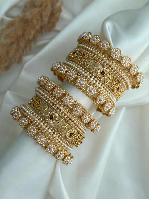 Kundan Bangle Stack Set