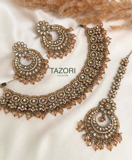 Pearl Polki Necklace Set