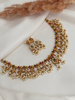Ruby and Green Gold necklace Set