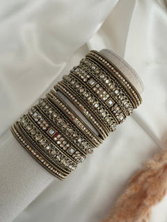 Gold Imitation Polki Kada Set