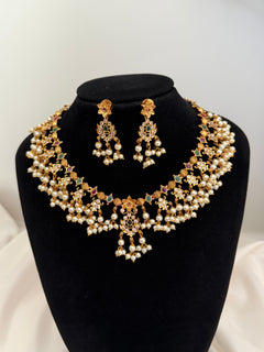 Ruby and Green Gold necklace Set