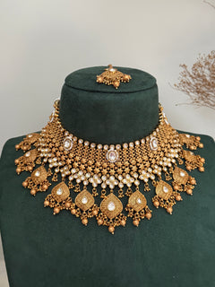 Gold imitation bridal Choker Set