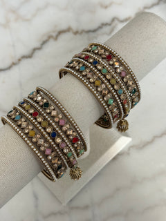 Multicolor jhumki bangles set