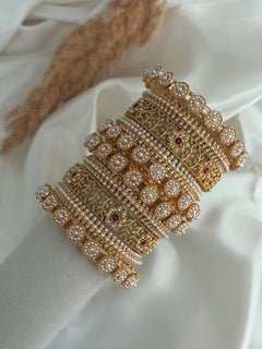 Kundan Bangle Stack Set