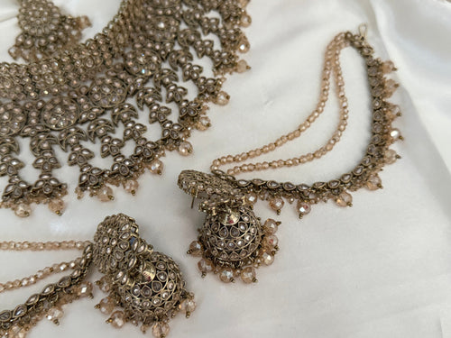 Bridal Gold polki Kundan Necklace Set