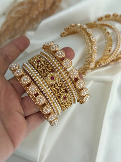 Kundan Bangle Stack Set