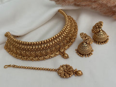 Gold imitation choker Set