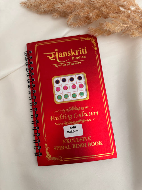 Zari Border plain bindi book