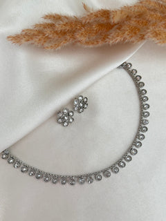 Silver/ Multicolour necklace Set