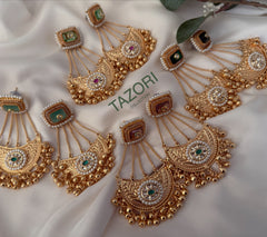 Gold German silver earrings