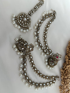 Mirror Bahubali Jhumka Set