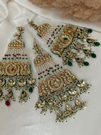 Green Kundan Passa Bridal