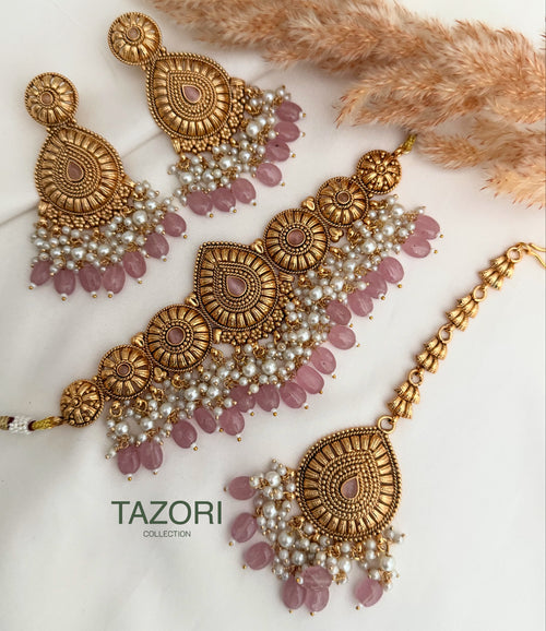 Bhavi Gold Imitation Choker Set