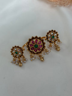 Bridal Polki Adjustable Ring