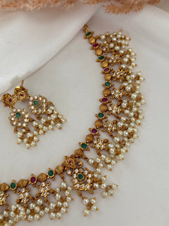 Ruby and Green Gold necklace Set