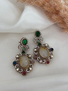 Emerald Victorian Diamond earrings
