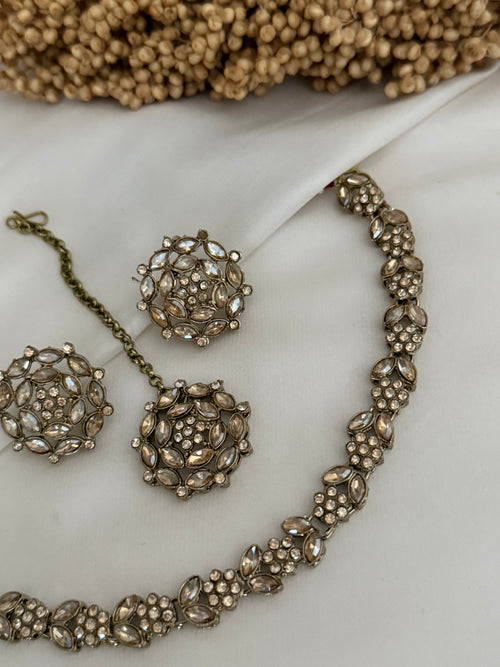 Pearl Polki Necklace Set