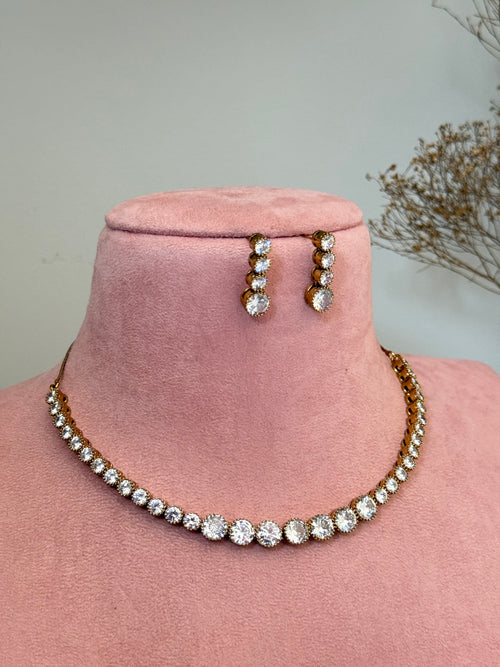 American Diamond Necklace Set