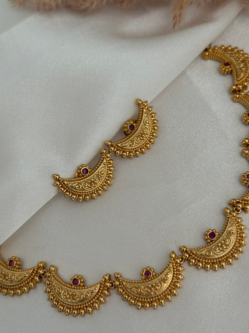 Chand Gold Choker/necklace Set