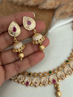 Meenakari Polki Necklace Set