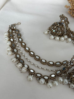 Mirror Bahubali Jhumka Set