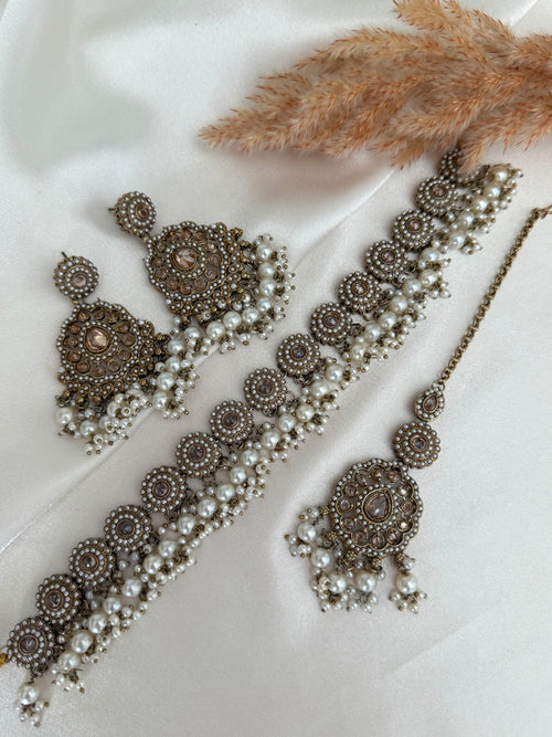 Pearl Polki Choker Set