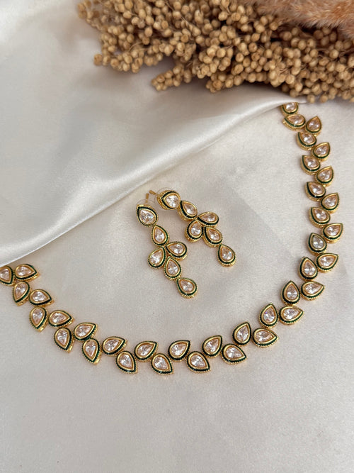 Polki Kundan Choker/necklace Set