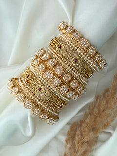 Kundan Bangle Stack Set