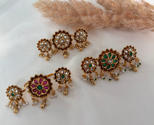 Bridal Polki Adjustable Ring