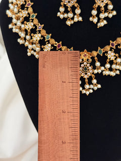 Ruby and Green Gold necklace Set