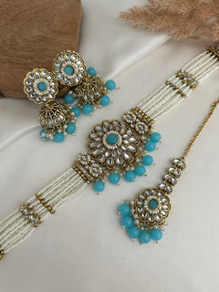 Pearl Kundan Choker Set