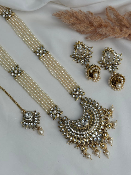 Pearl Kundan Rani Haar