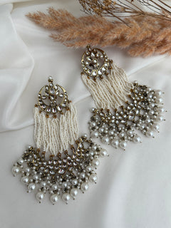 Pearl kundan Earrings