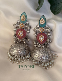 German silver Oxidized Earrings