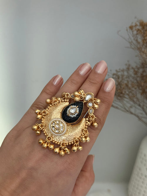 Kashmiri ghoongro Adjustable Ring