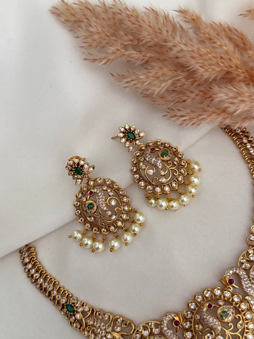 South Indian polki Necklace Set