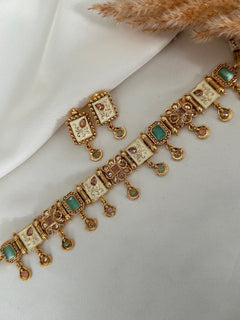 Multi-Colour Polki Choker Set