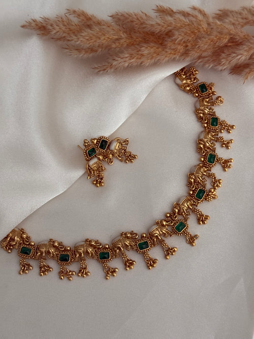 Elephant Antique Necklace Set