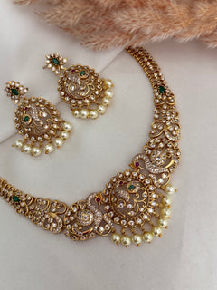 South Indian polki Necklace Set
