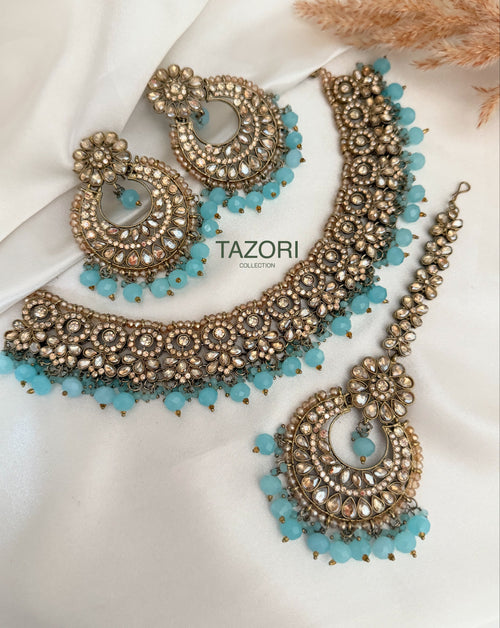 Pearl Polki Necklace Set