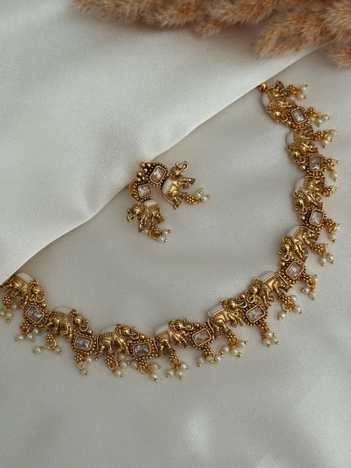 Elephant Antique Necklace Set