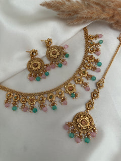Pink Gold Choker Set